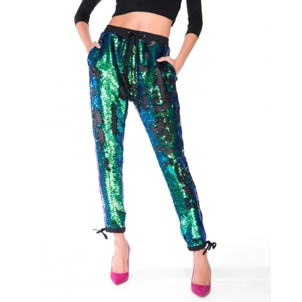 Amaro Mermaid Sequin Jogger Pants